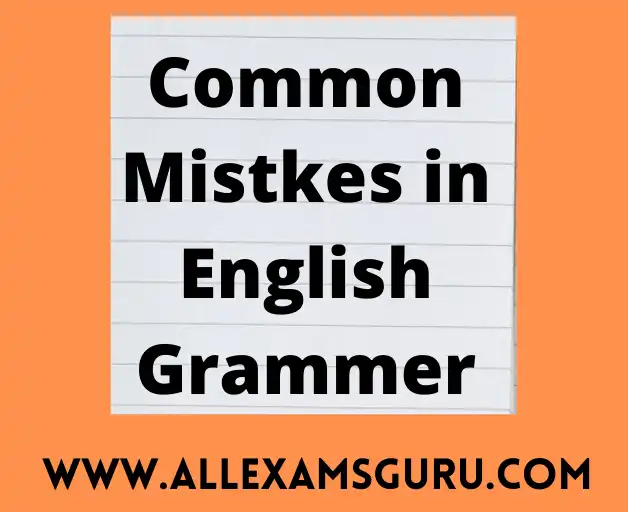 Common Mistkes in English Grammer